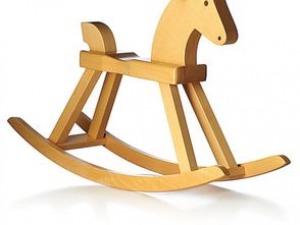 Cavallino a dondolo legno anni '50