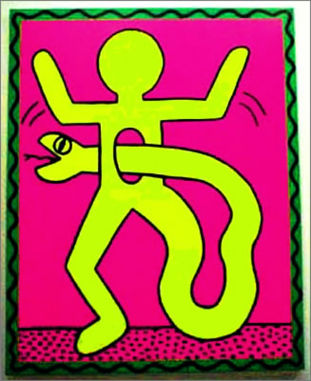 keith haring quadro anni '80